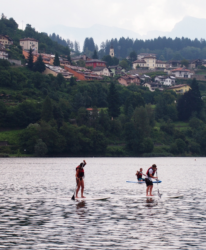 Suppen op het Caldonazzo meer